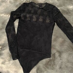 A&F black lace bodysuit